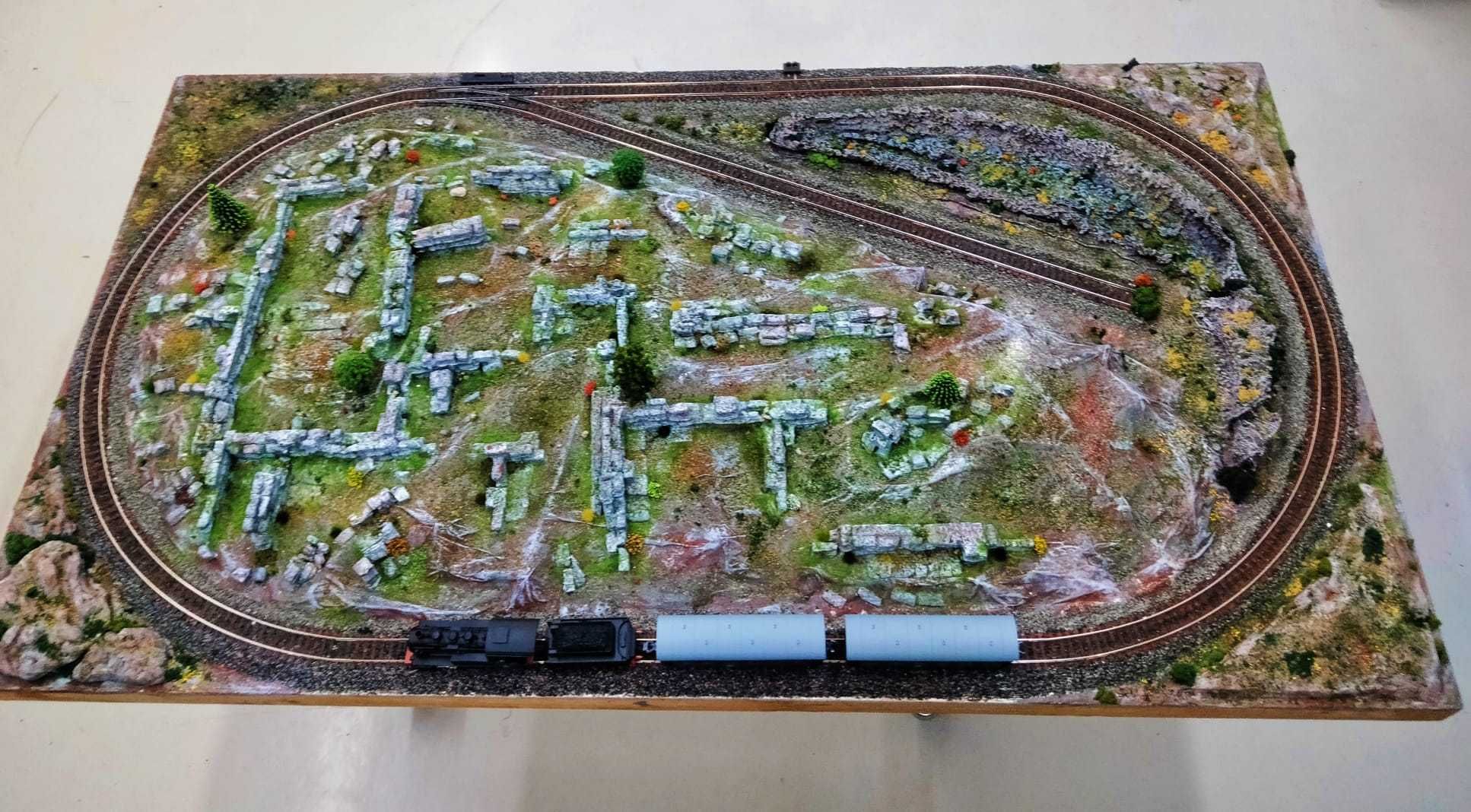 Dioramă machetă de tren