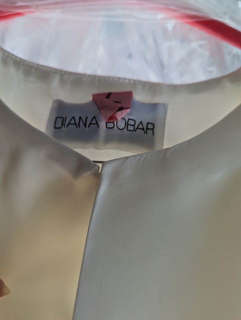 Capă Classy Ivory bridal satinată lungă Diana Bobar