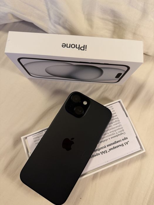 Iphone 15 с гаранция А1 128гб / gb черен