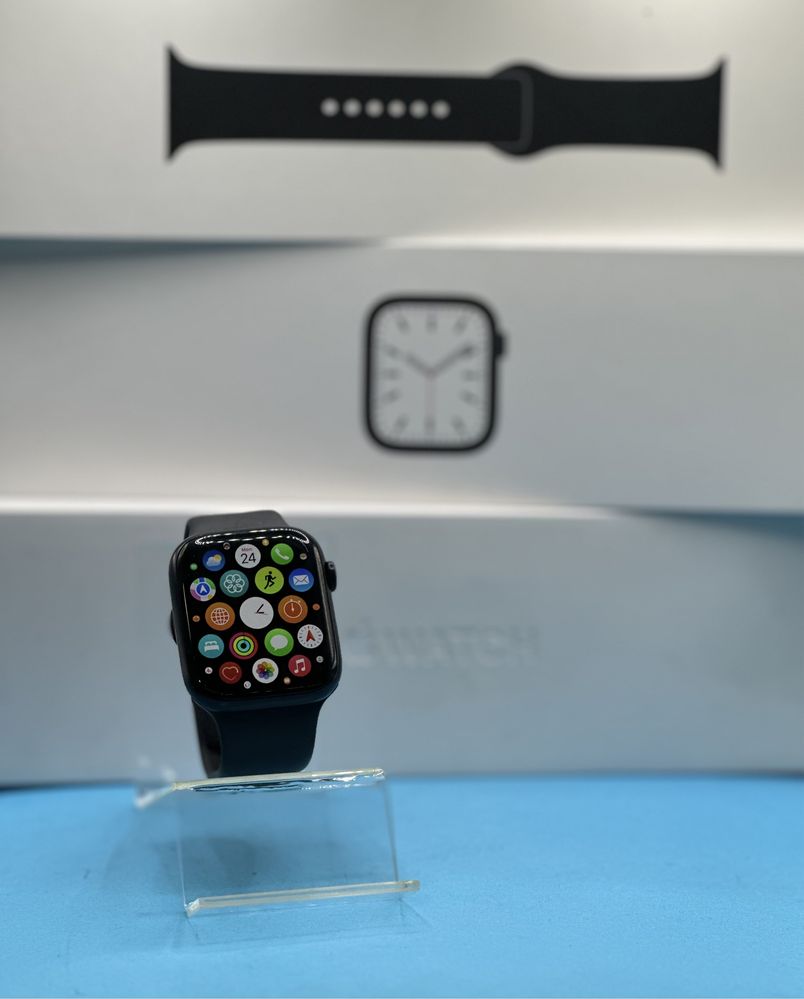 Apple Watch 7, GPS, Корпус Midnight Aluminium 45mm