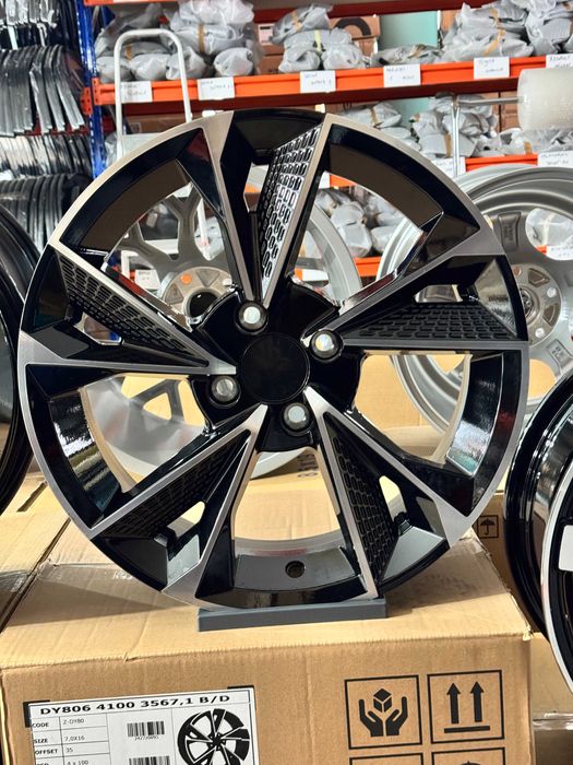 Jante Aliaj EMR Wheels DY806 - 4x100 16 Black Diamond LOGAN CLIO