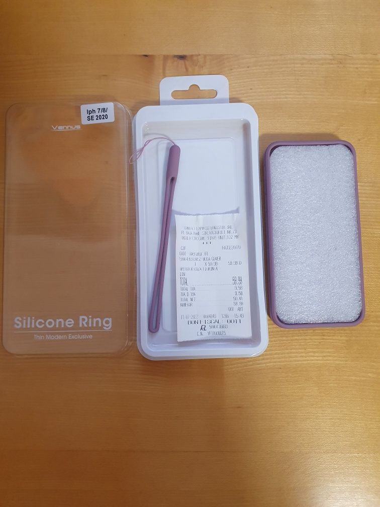 Husa silicon cu inel iphone7/8/SE