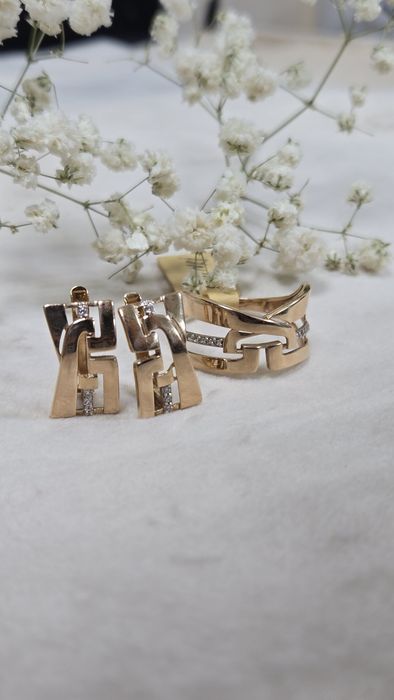 Комплект из красного золота ЖанТаС ломбард Астана