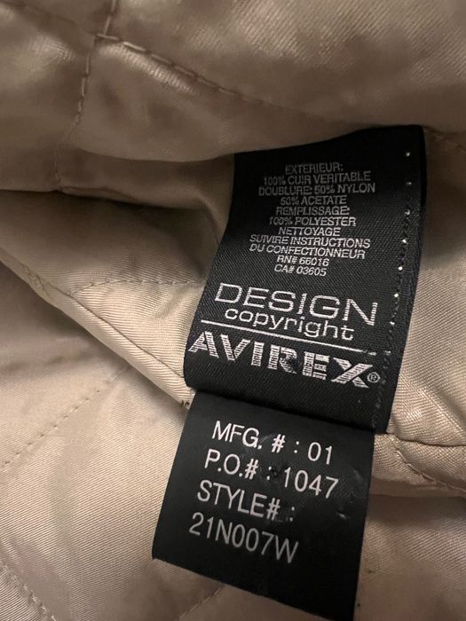 Geacă Avirex Limited Edition | Piele 100% | Albă | M | Model rar