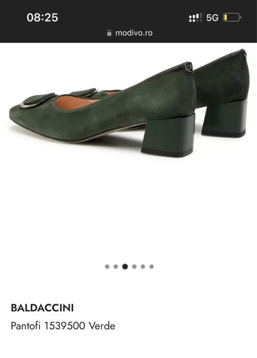 Pantofi dama BALDACCINI, piele intoarsa, noi, culoare verde