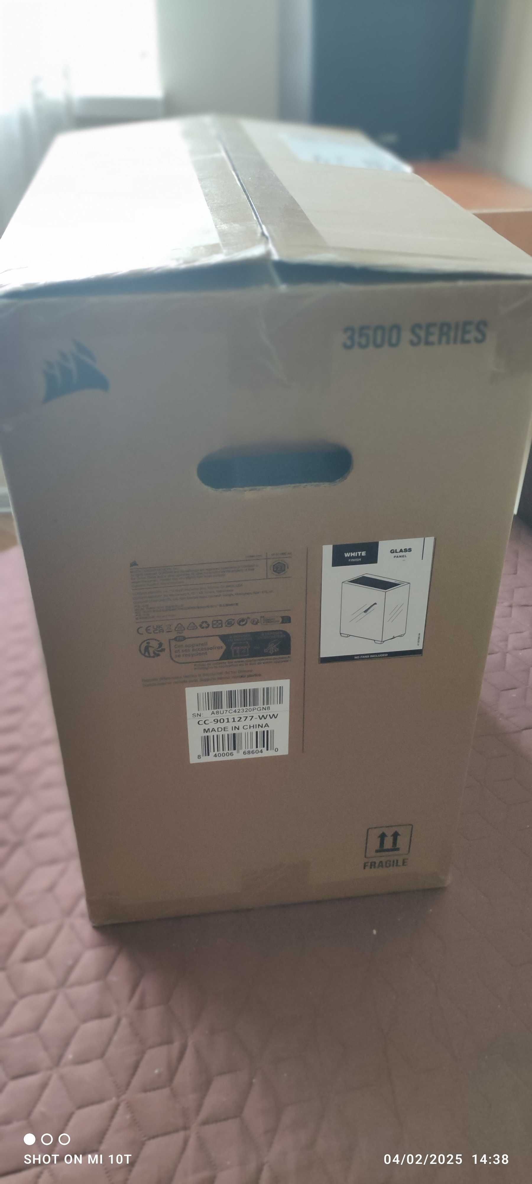 Кутия Corsair - 3500X, mid tower, бяла/прозрачна