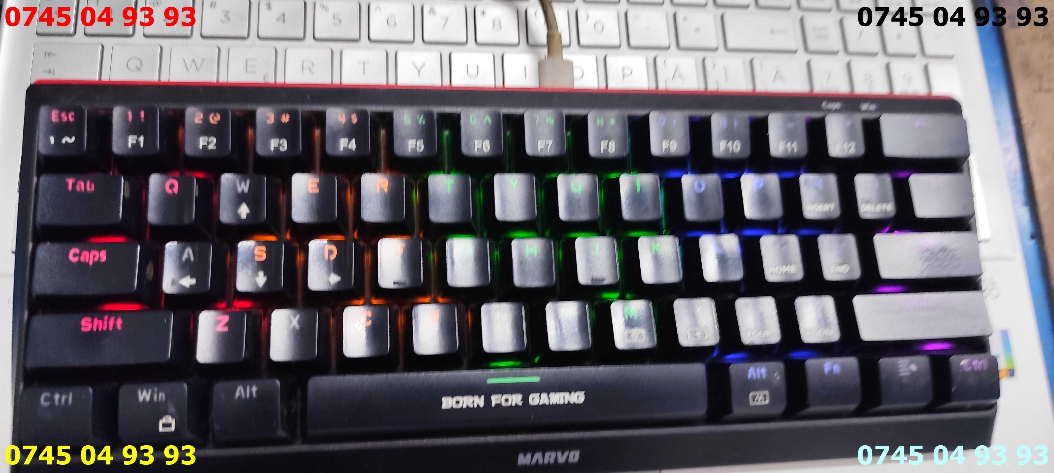 tastatura gaming MARVO KG962 cu iluminare cu mufa tip C ca noua