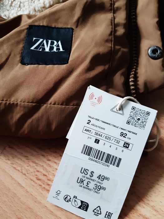 Детско зимно яке Zara, размер 1,5 - 2 г