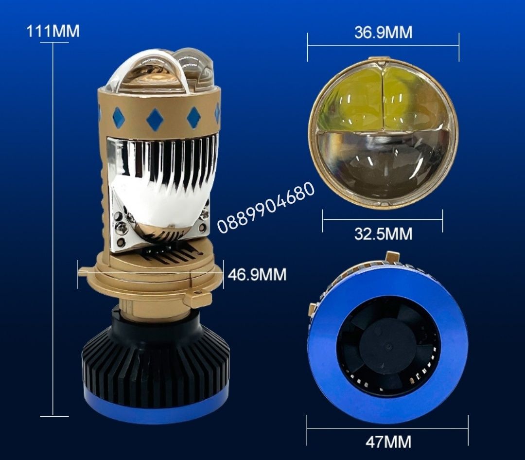 Лед Крушки Н4 Line Т8 super MAX Led Laser + Подарък Т10