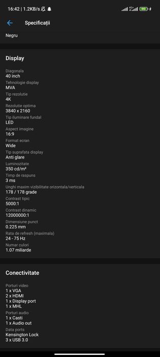 Monitor IIyama prolite x4071uhsu-b1 40" 4k cel mai mic preț din țară