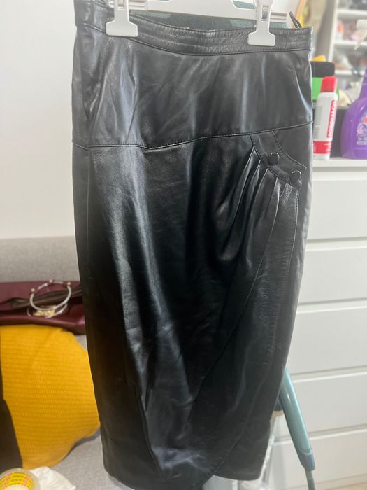 Fustă piele naturală model tulip midi talie 33/34 lungime 82