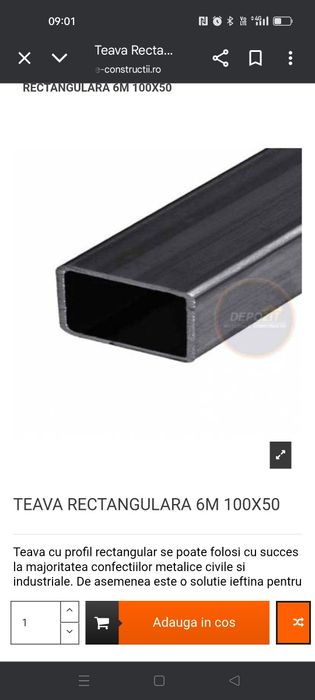 Țeavă  rectangulara