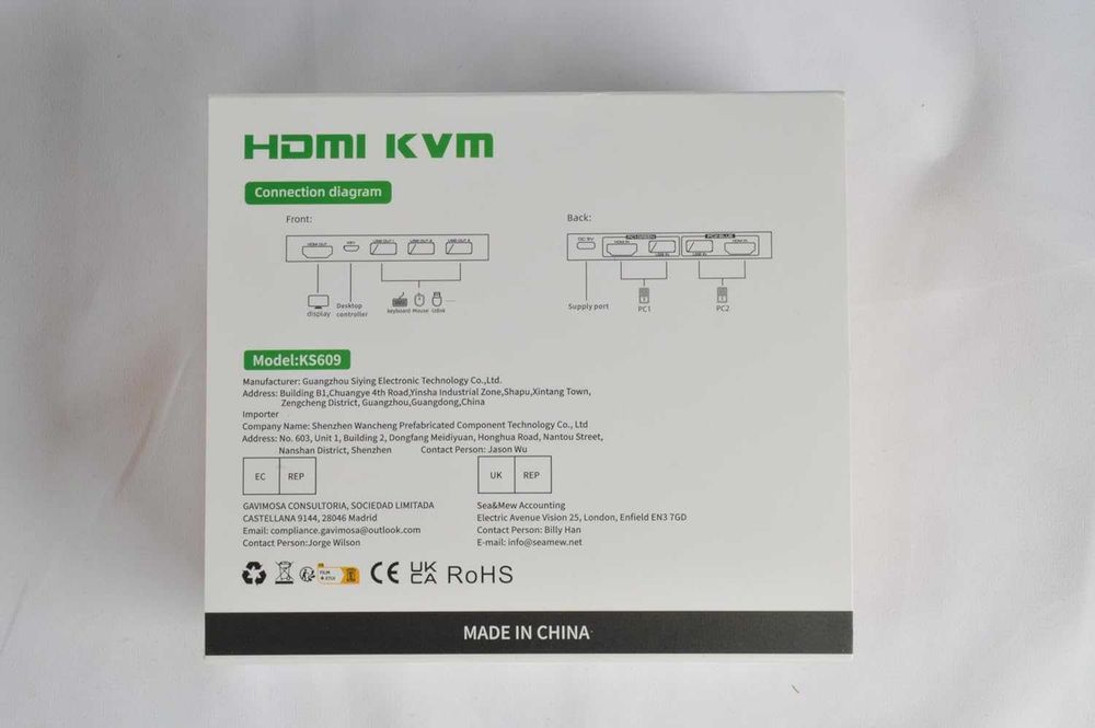 TCNEWCL HDMI KVM Switch 2 Computer 1 Monitor, 8K-60Hz 4K-120Hz 2.1 USB