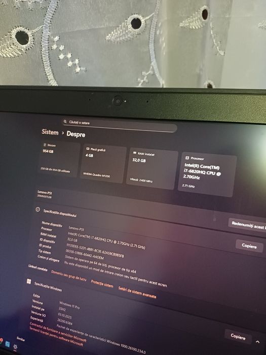 Vand Laptop Lenovo Thinkpad P51
