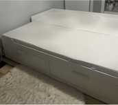 Divan Ikea Alb Brimnes + 2 saltele Jysk