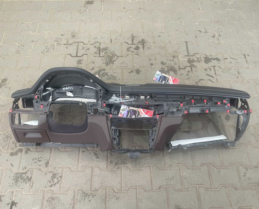 BMW X5 X6 F15 F16 plansa de bord piele nappa doua culori - kit airbag