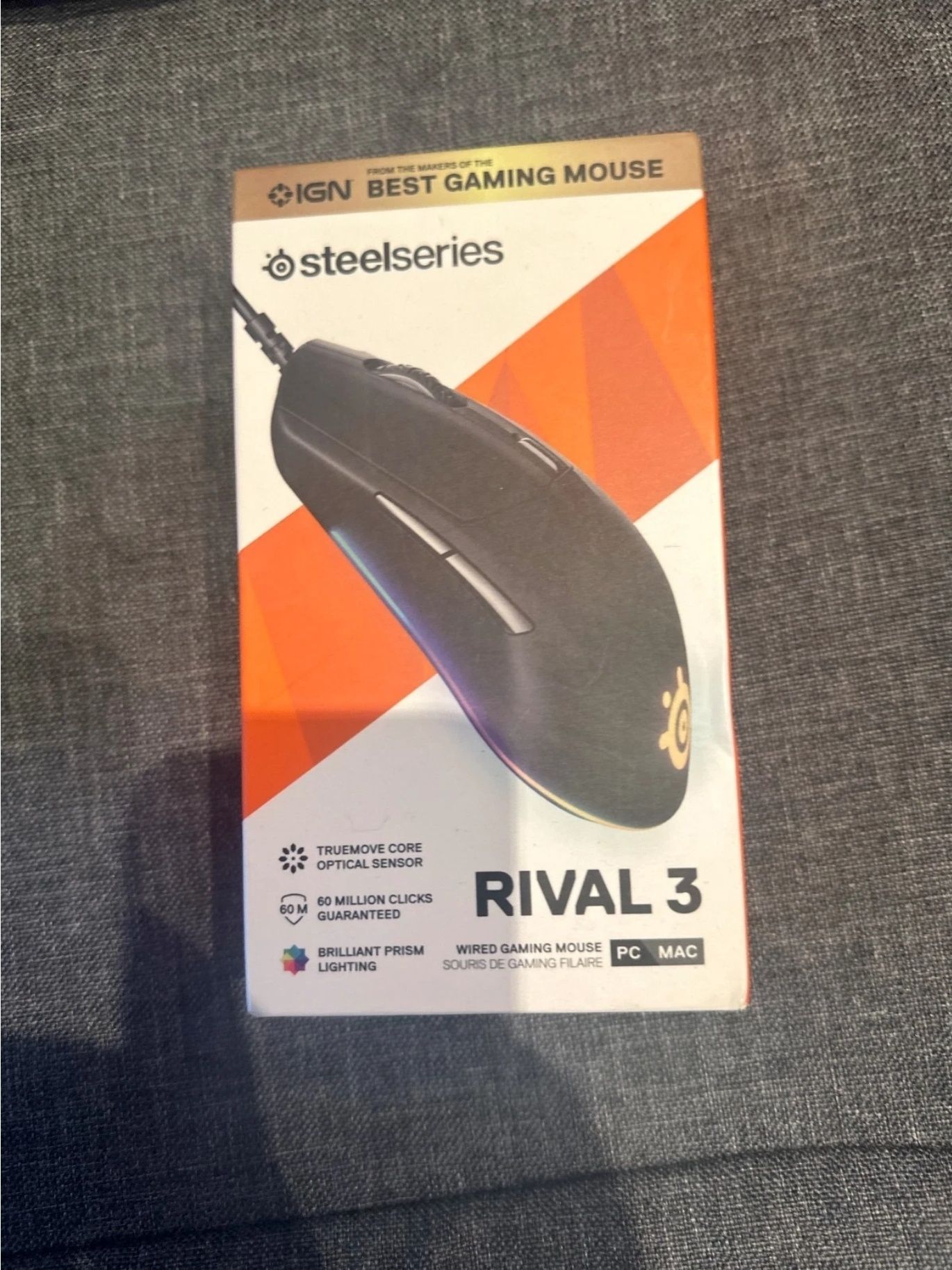 Гейминг мишка SteelSeries - Rival 3, оптична, черна