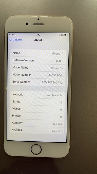 Iphone 6s 100% Bat Health 128 GB Няма icloud