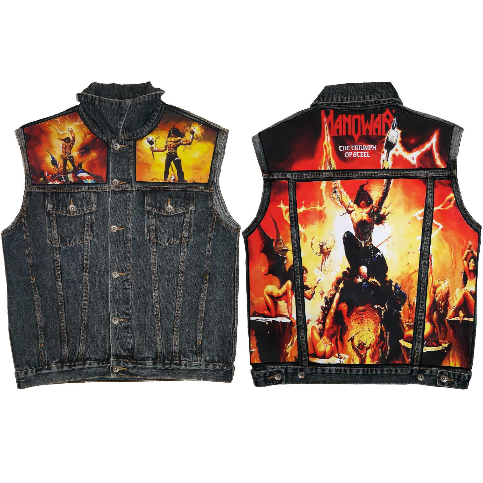 Уникален Дънков Елек Manowar, Battle Vest, Heavy metal