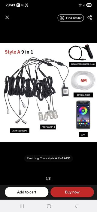 Lumini ambientale auto