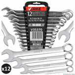 Set 12 chei fixe combinate, 6-22 mm, 12 piese, crom-vanadiu, Verke