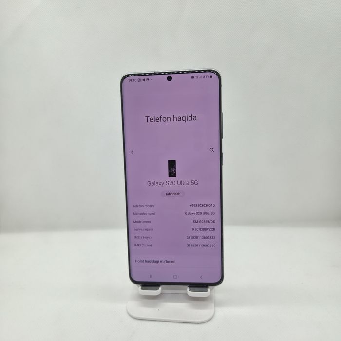 Samsung S20 ultra idial sotiladi