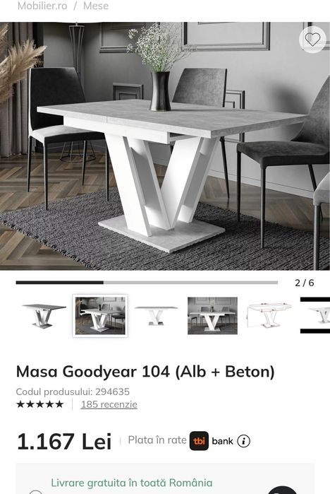 Masă extensibilă dining / living / bucătărie