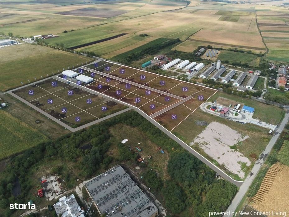 Teren industrial in parc industrial nou, utilitati, acces asfaltat