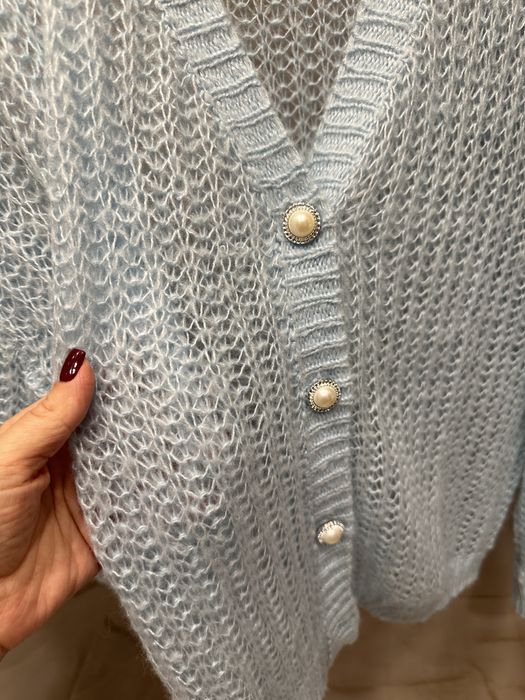 Синя тънка жилетка пуловер бебешко Zara Dutti pinko franchi ted