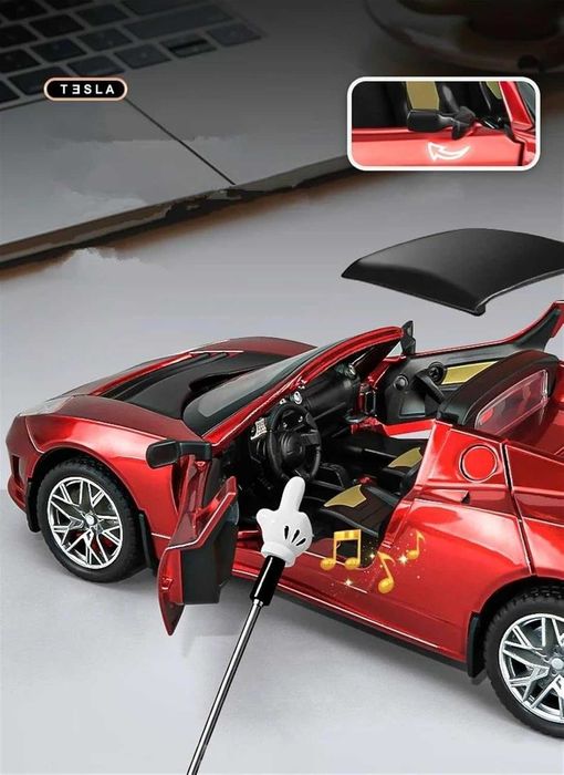 Tesla Roadster 1/24 Тесла умален хоби модел 1/24