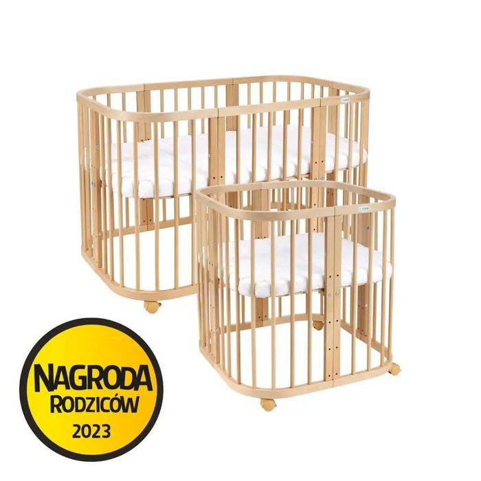 Мострена Натурална дървена кошара за бебе 7в1 Смарт, Детско Легло