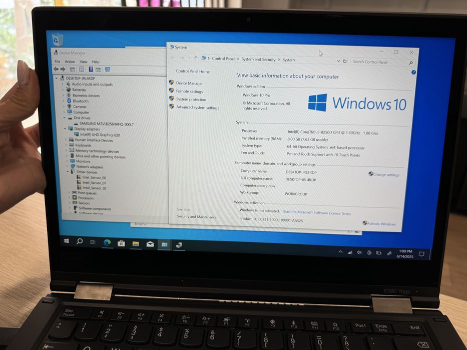 Laptop Lenovo ThinkPad X380 Yoga, i5-8250U, Touch, 8GB/256GB SSD+SIM!