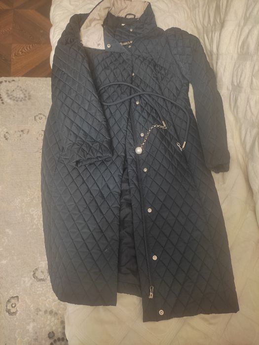 Осенний теплый плащ-куртка