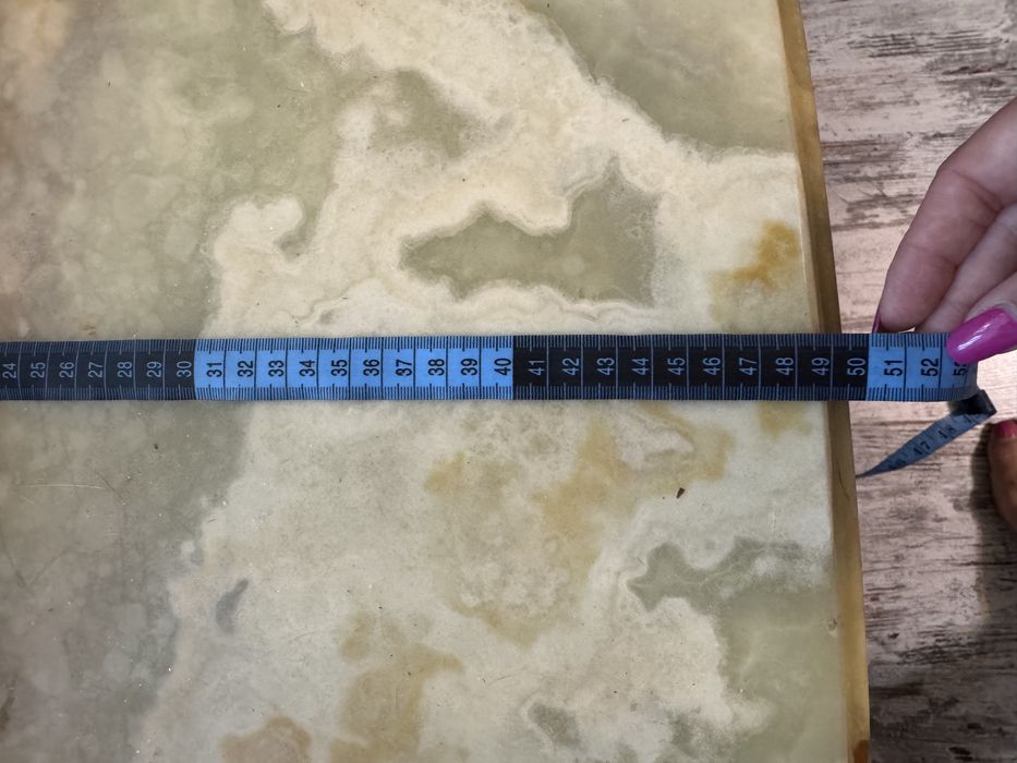 Vand masa de cafea cu blat onix si alama