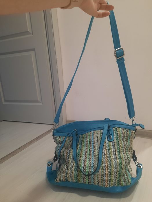 Geanta și rochie mărimea S,  culorea turcoaz