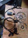 Shimano DEORE BL-M4100/BR-MT410 frane disc fata+spate+discuri+lichid