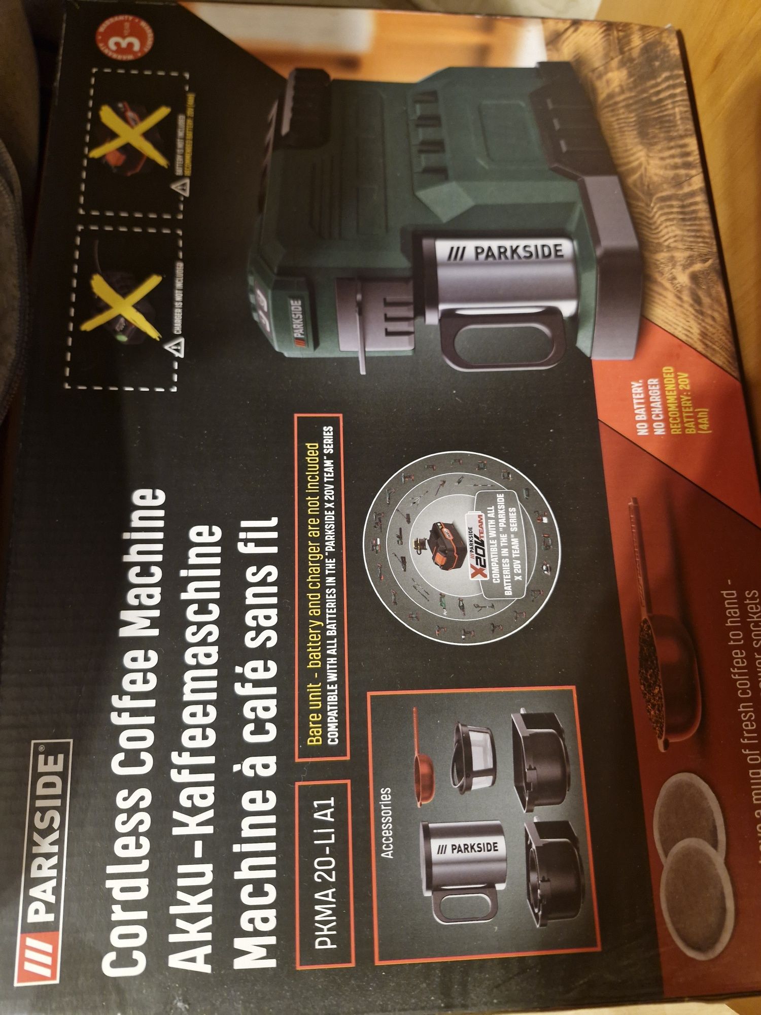 Parkside Cordless coffee machine