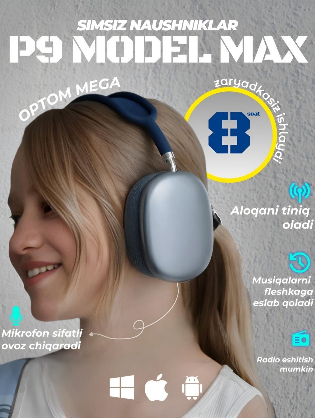 Naushnik P9 max Air pro max Apple