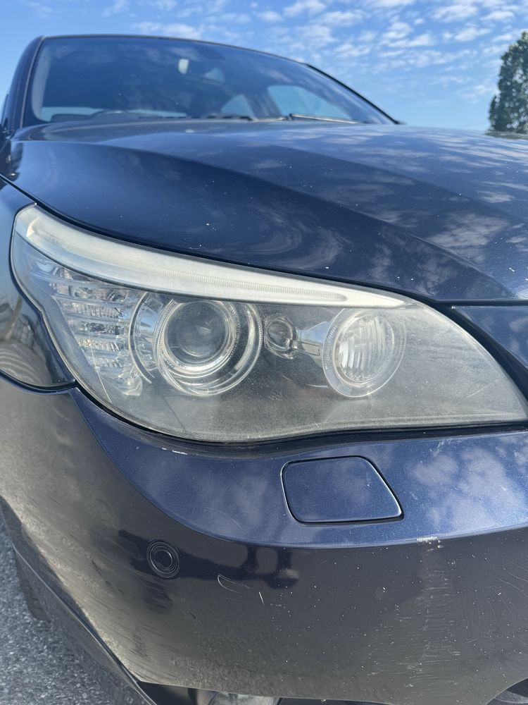Faruri bmw e60 facelift cornering