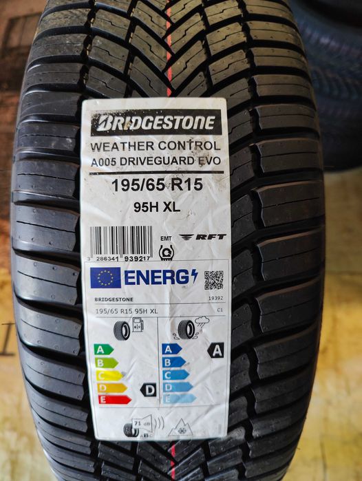 4 Нови всесезонни гуми 195/65R15 Bridgestone DGuardA005 XL 95H RunFlat