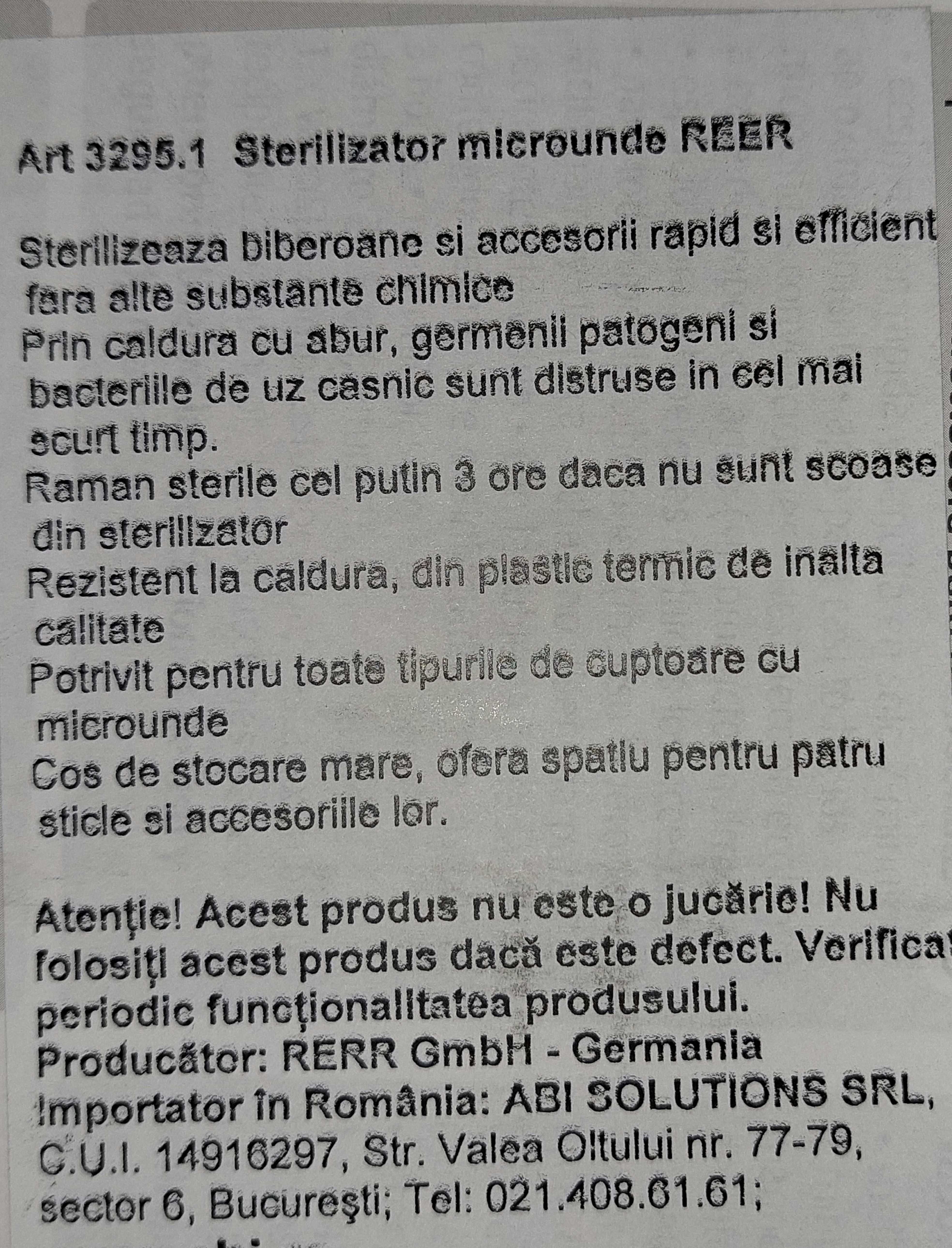 Sterilizator biberoane și accesorii- Reer