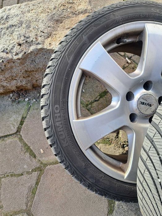 Алуминиеви Джанти 215/45/ 17 цола със зимни гуми на 800км