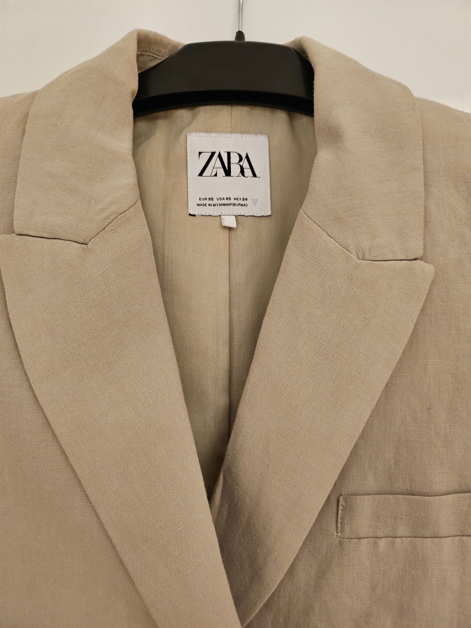 ZARA Cropped Linen сако XS