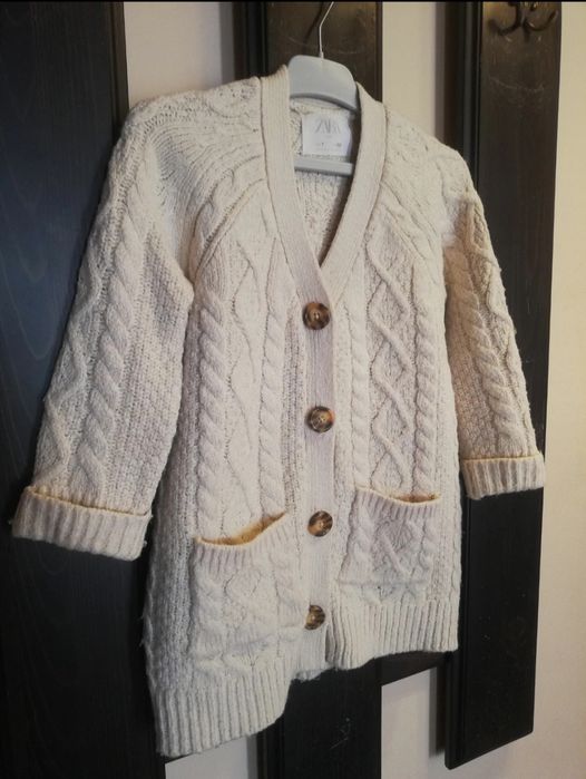 Pulover Zara fete cu mânecă trei sferturi 122 cm 7 ani