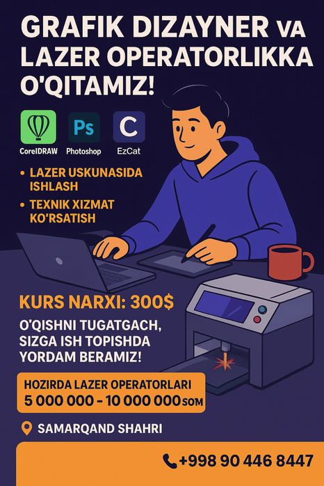 Lazer uskunasi bilan ishlash