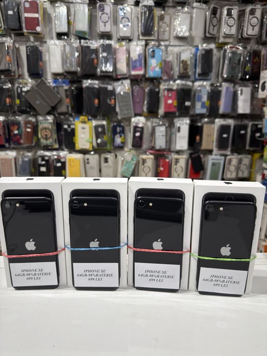 iSellStore Vâlcea: iPhone SE Black - 64GB - 98%baterie - Neverlocked