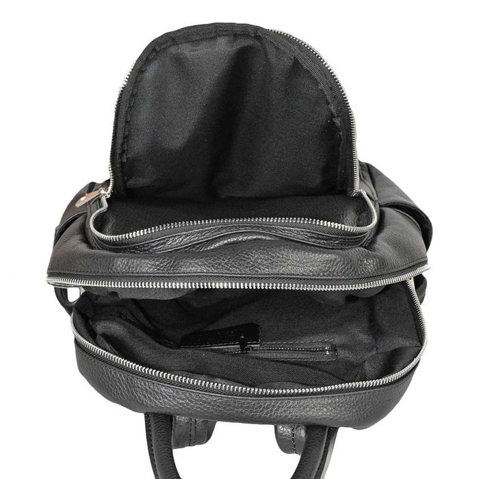 Дамска чанта от естествена кожа VERA Cerelina Италианска Раница, черна