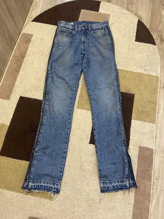 blugi zara flared fermoar