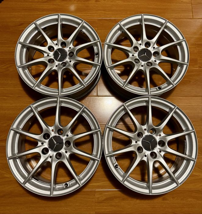 4 jante originale mercedes c class w204 5x112 merg si pe vw audi pe 16