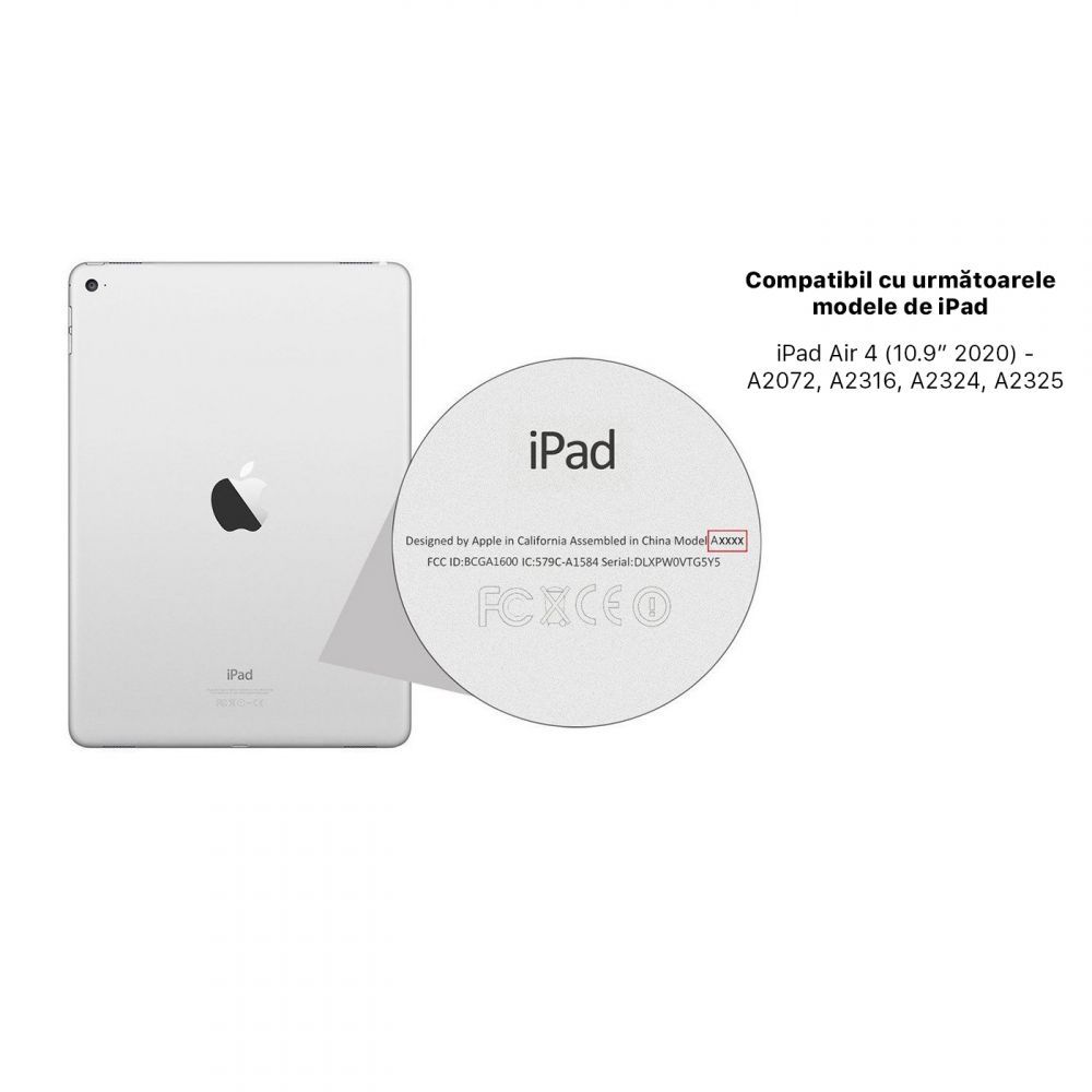 Husa Magnetica, spate transparent, colturi intarite iPad Air 4 10.9...